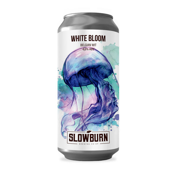 White Bloom beer can